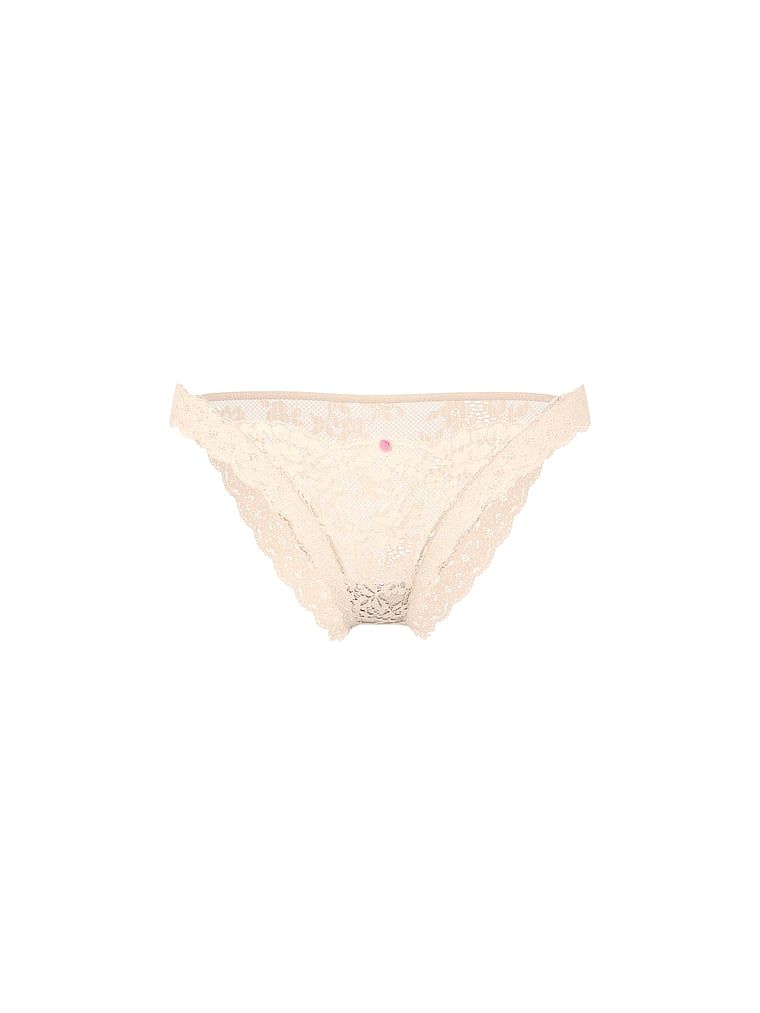 Majtki koronkowe Lace Bikini. Produkt ma kolor beżowy i pochodzi z kolekcji Dream Angels. 