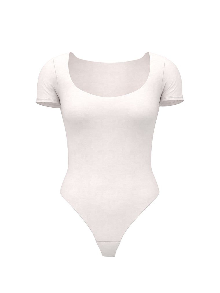 Victoria's Secret Body z krótkimi rękawkami i kwadratowym dekoltem FeatherSoft