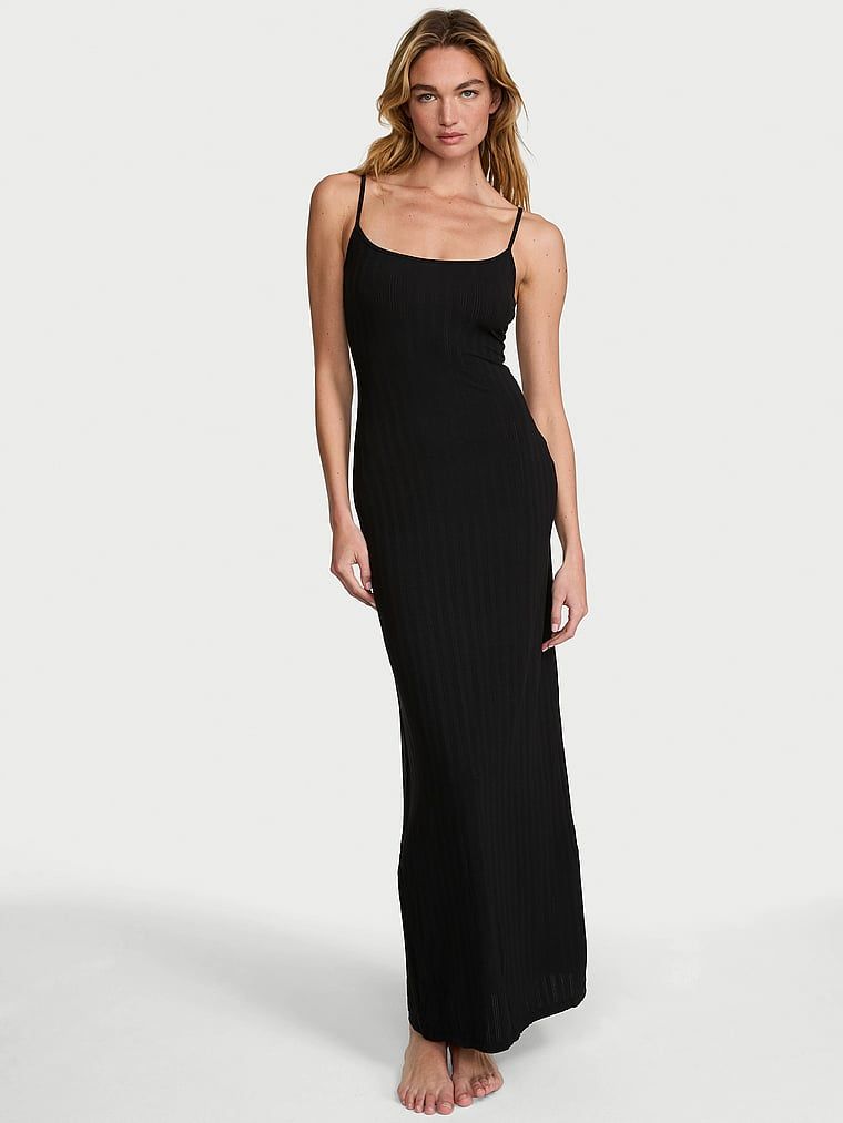 Victoria's Secret Sukienka długa maxi z modalu Ultra-Fine Slip