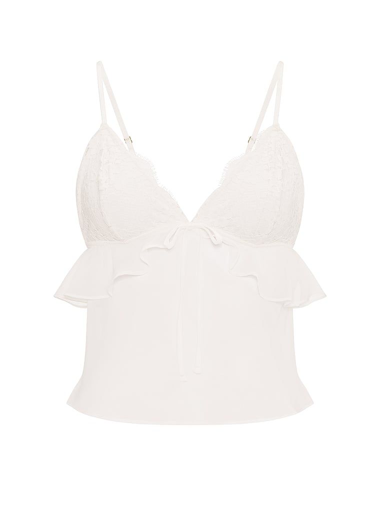 Top biustonoszowy Lace and Chiffon. Produkt ma kolor biały i pochodzi z kolekcji Dream Angels. 