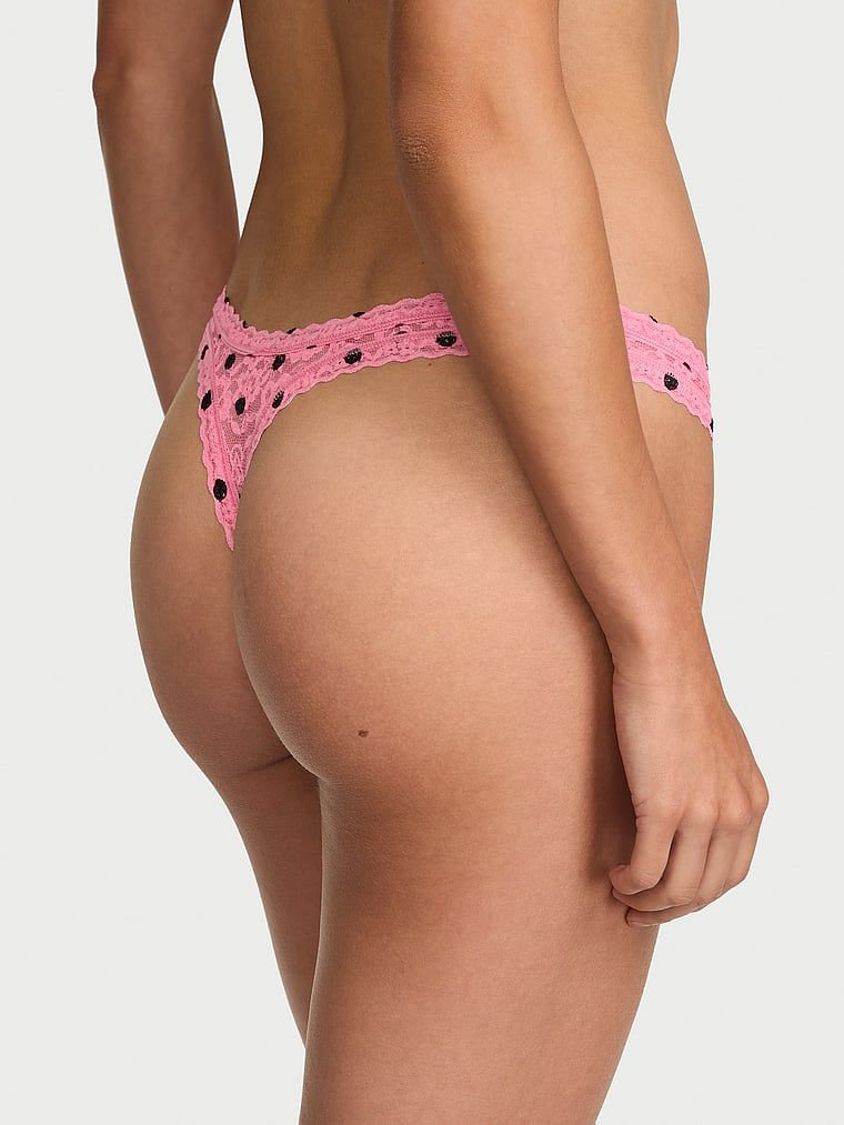 Stringi koronkowe Ultra-Mini Scoop. Produkt ma kolor druk i pochodzi z kolekcji Lacie. 