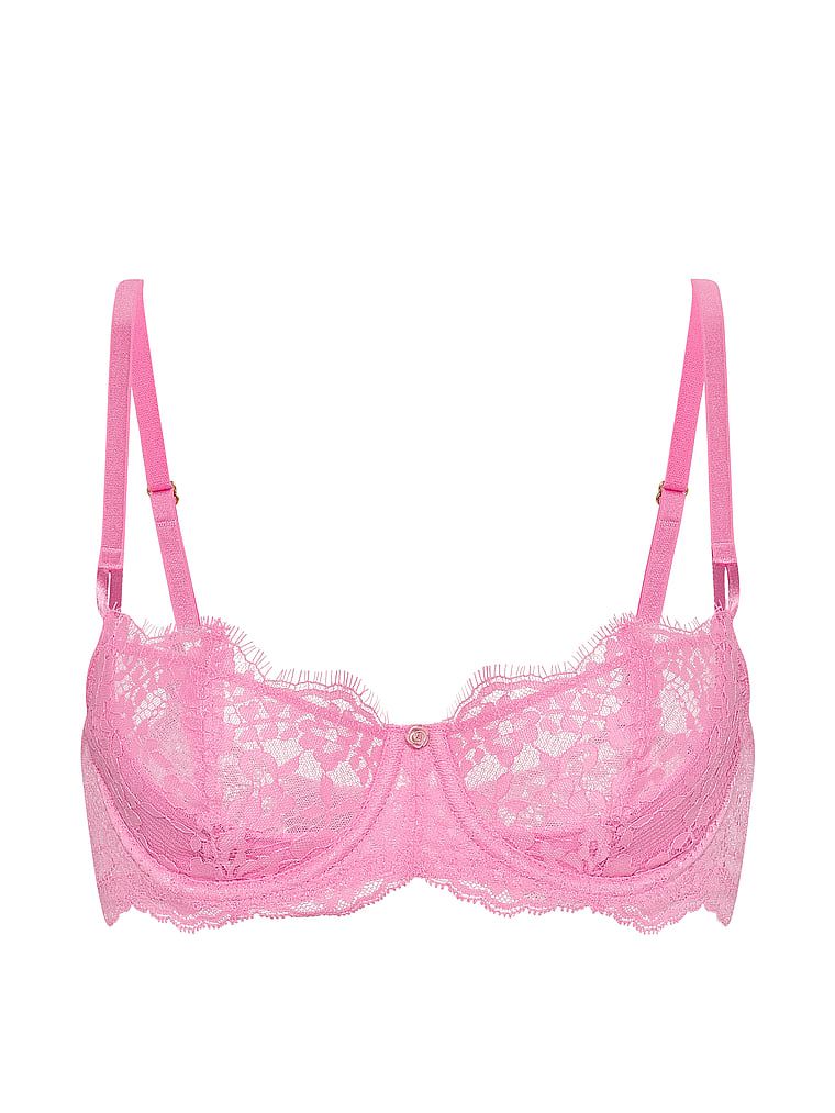 Biustonosz nieusztywniany balkonetka Wicked Lace Balconette. Produkt ma kolor różowy i pochodzi z kolekcji Dream Angels. 