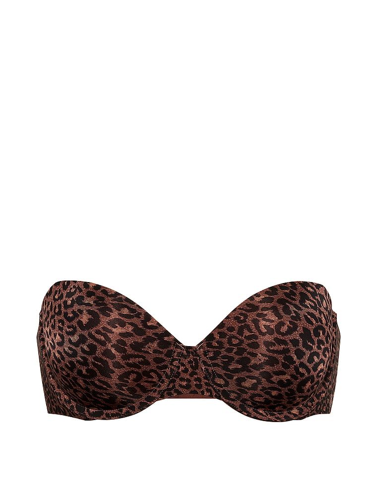 Biustonosz push-up bez ramiączek Uplift Strapless. Produkt jest wzorzysty i pochodzi z kolekcji Invisible by Victoria's Secret. 