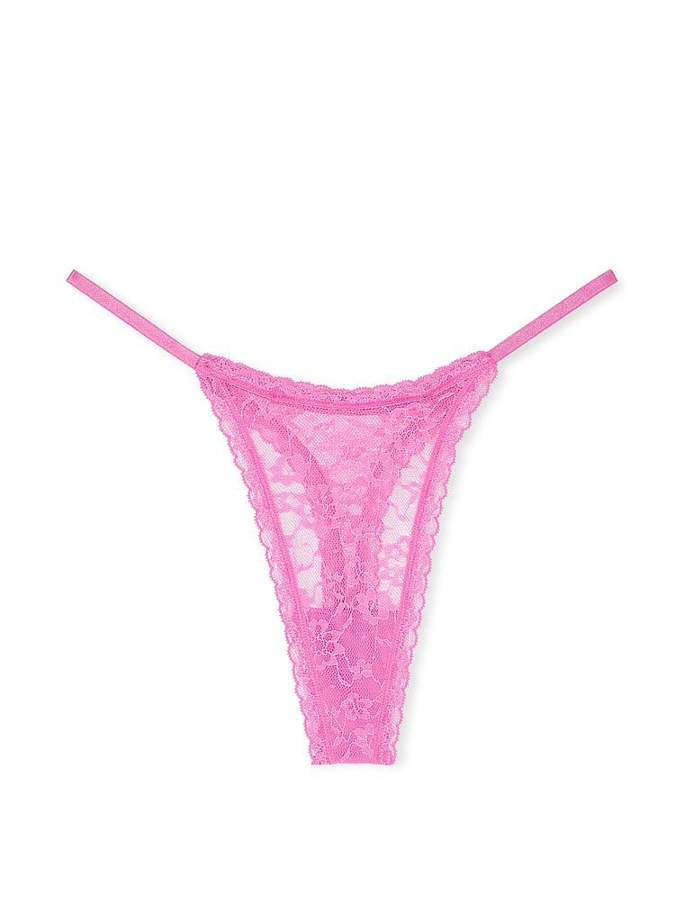 Stringi koronkowe Lace. Produkt ma kolor różowy i pochodzi z kolekcji Lacie. 