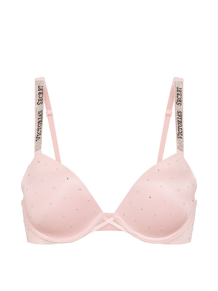 Biustonosz push-up Shine Strap Dot. Produkt ma kolor różowy i pochodzi z kolekcji Very Sexy. 