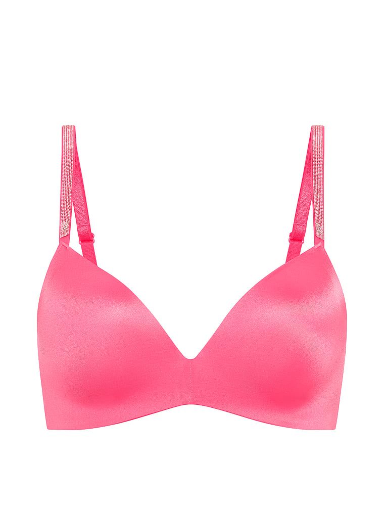 Biustonosz push-up bez fiszbin So Obsessed Shine Strap. Produkt ma kolor różowy i pochodzi z kolekcji Very Sexy. 