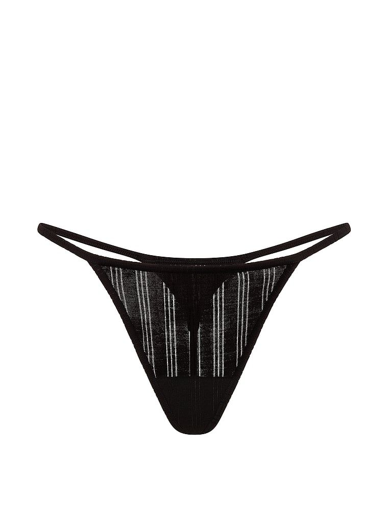 Stringi z modalu SoSoft Ultra-Fine. Produkt ma kolor czarny i pochodzi z kolekcji Victoria's Secret. 