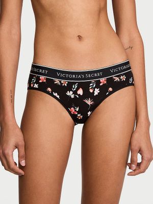 Cotton Majtki bawełniane z logo w talii Hiphugger