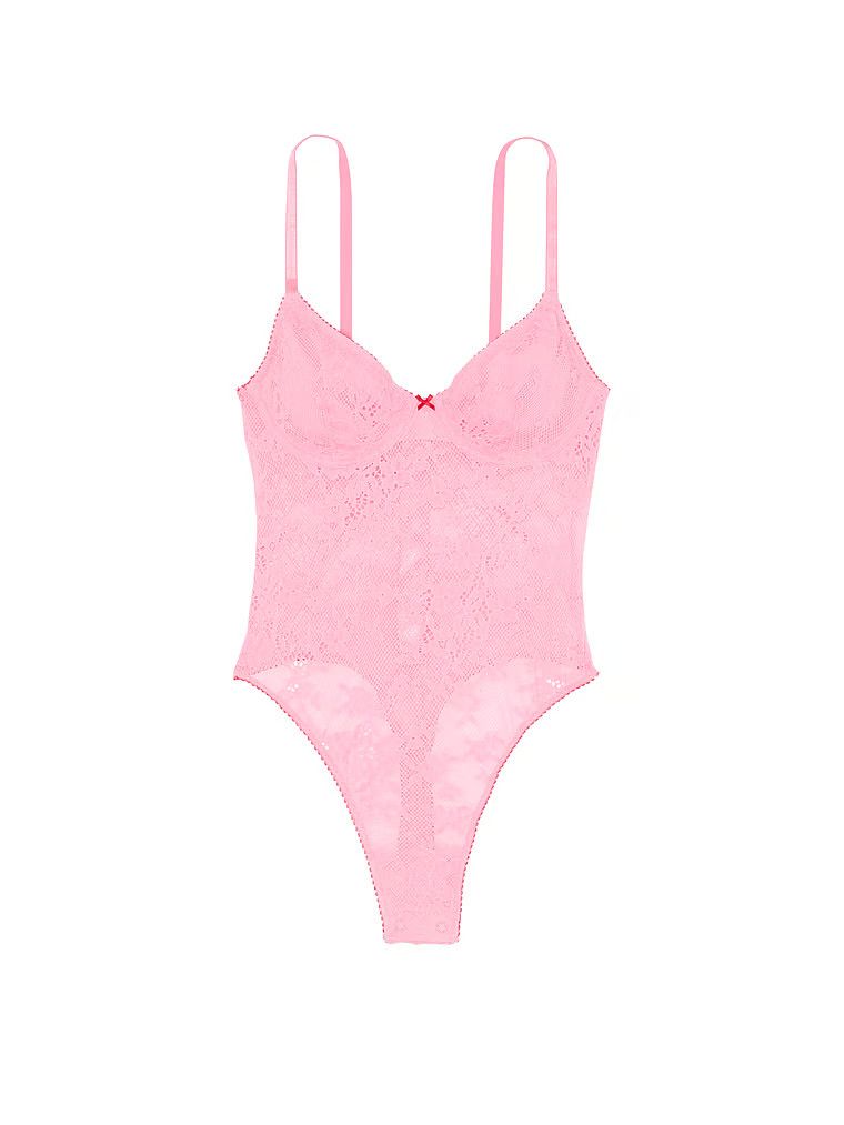 Body nieusztywniane koronkowe Tease. Produkt ma kolor różowy i pochodzi z kolekcji Very Sexy. 