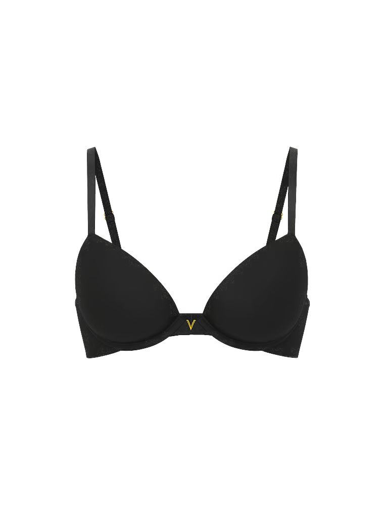 Na zdjęciu na białym tle widoczny jest biustonosz push-up Smooth. Produkt ma kolor czarny i pochodzi z kolekcji Dream Angels.