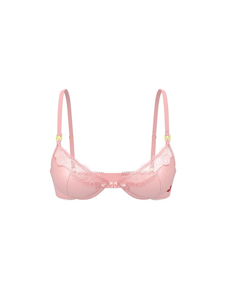 Victoria's Secret Biustonosz nieusztywniany satynowy Tease Kiss Demi