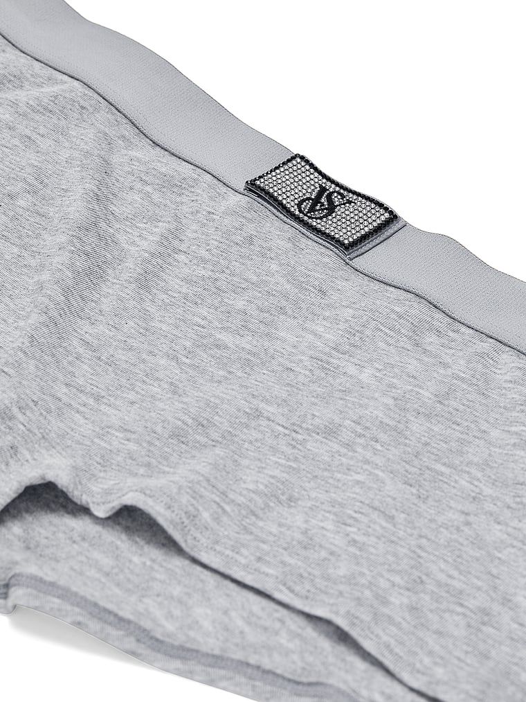 Majtki bawełniane szorty z błyszczącym logo Shine Patch. Produkt ma kolor szary i pochodzi z kolekcji Cotton. 