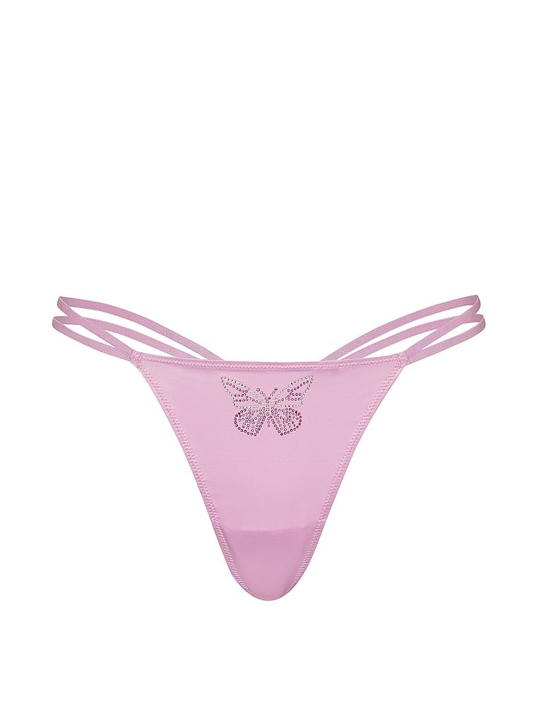 Stringi satynowe Twinkle Butterfly. Produkt ma kolor fioletowy i pochodzi z kolekcji Dream Angels. 