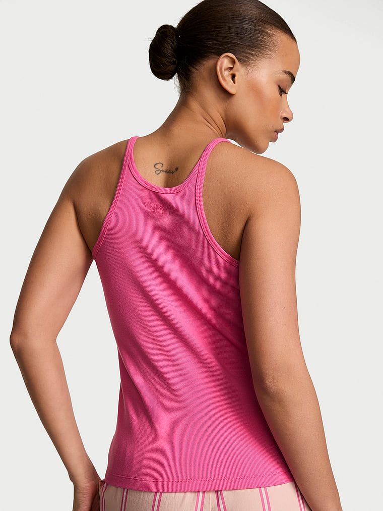 Top bawełniany do spania Mix & Match. Produkt ma kolor różowy i pochodzi z kolekcji Victoria's Secret. 
