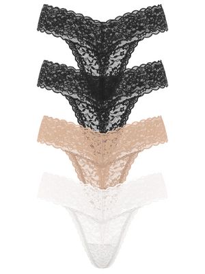 Victoria's Secret Zestaw stringów koronkowych - 4 sztuki