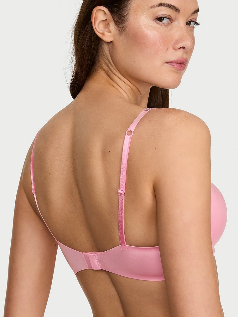 Biustonosz push-up Shine Bow. Produkt ma kolor różowy i pochodzi z kolekcji Very Sexy. 