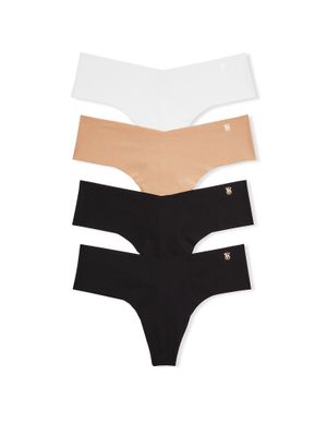 Victoria's Secret Zestaw stringów bezszwowych No-Show - 4 sztuki