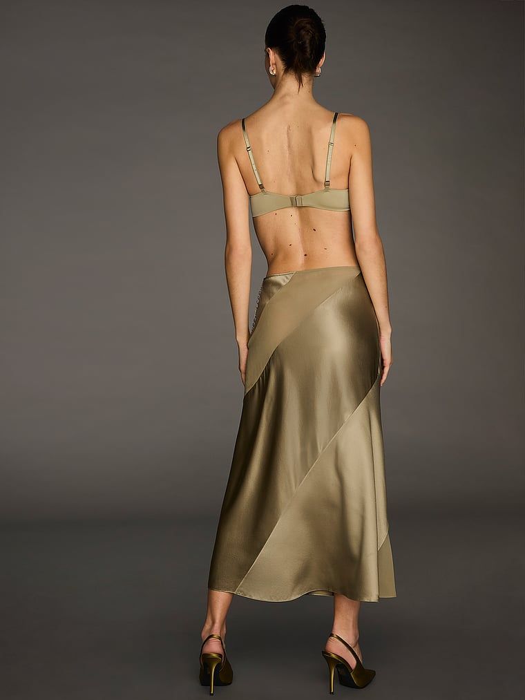 Spódnica jedwabna Atelier X Altuzarra. Produkt ma kolor zielony i pochodzi z kolekcji Atelier Victoria's Secret x Altuzarra. 