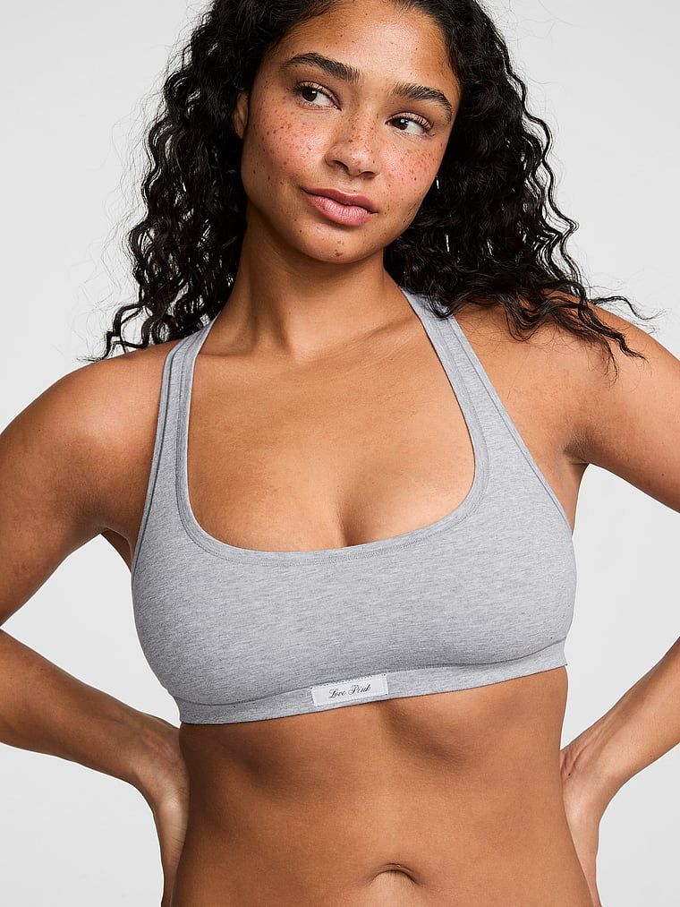 Nieusztywniany bawełniany bralette racerback Cotton Dorm