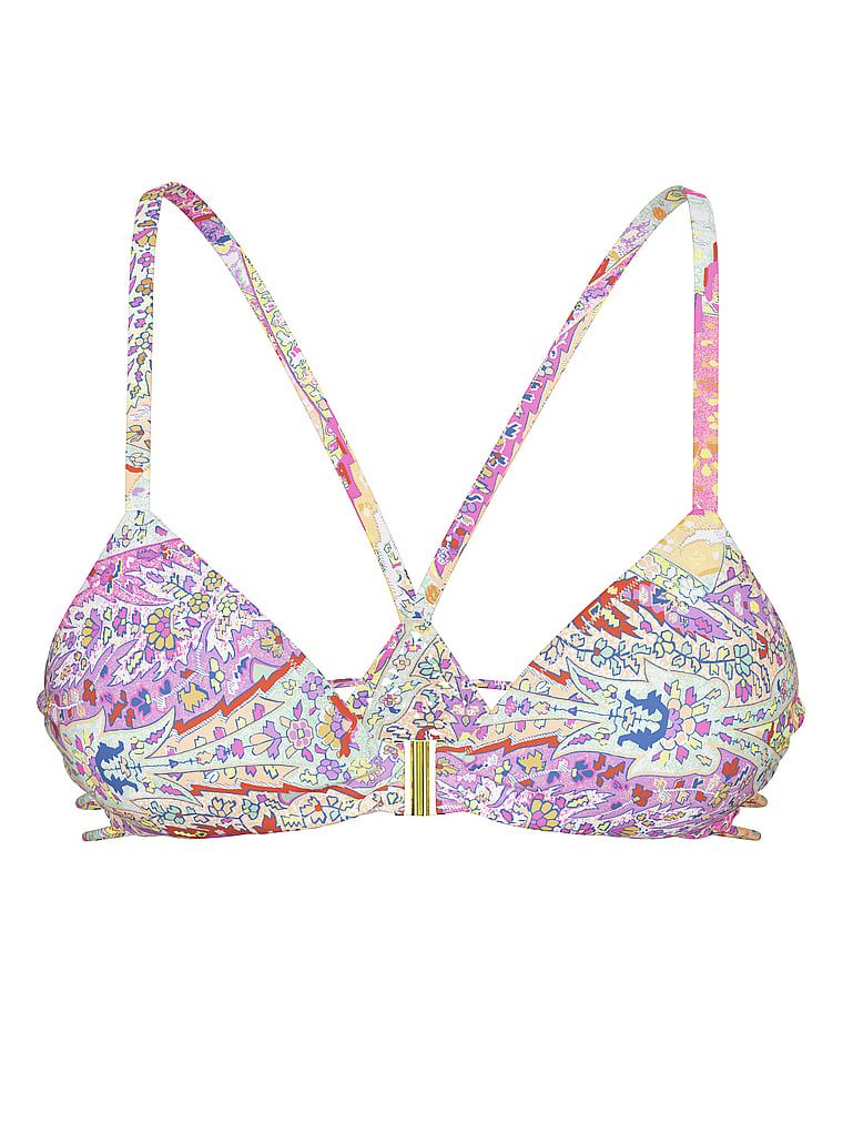 Góra od bikini Archives Beach Macrame. Produkt jest wzorzysty i pochodzi z kolekcji Victoria's Secret Swim. 