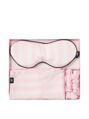 Heritage Stripe Satynowy zestaw prezentowy do snu