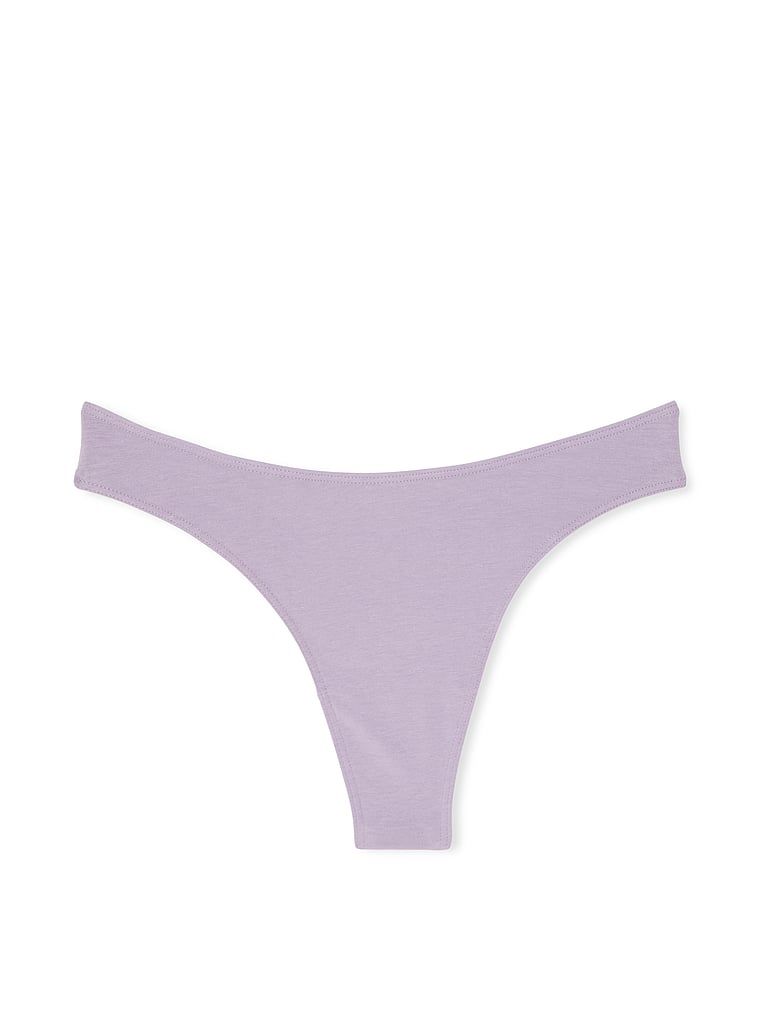 Stringi bawełniane High-Leg Scoop. Produkt ma kolor purpurowy i pochodzi z kolekcji Victoria's Secret. 