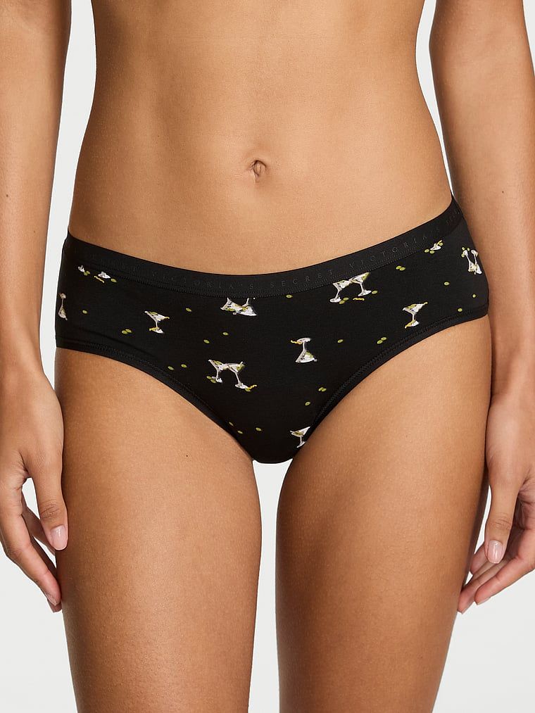 Majtki bawełniane Hiphugger. Produkt jest wzorzysty i pochodzi z kolekcji Victoria's Secret. 