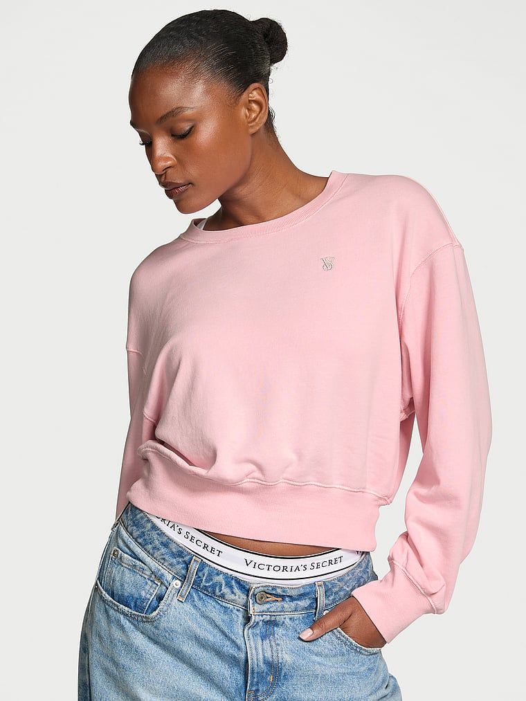 Angel Essentials Bluza bawełniana o krótkim kroju Obsessed Terry