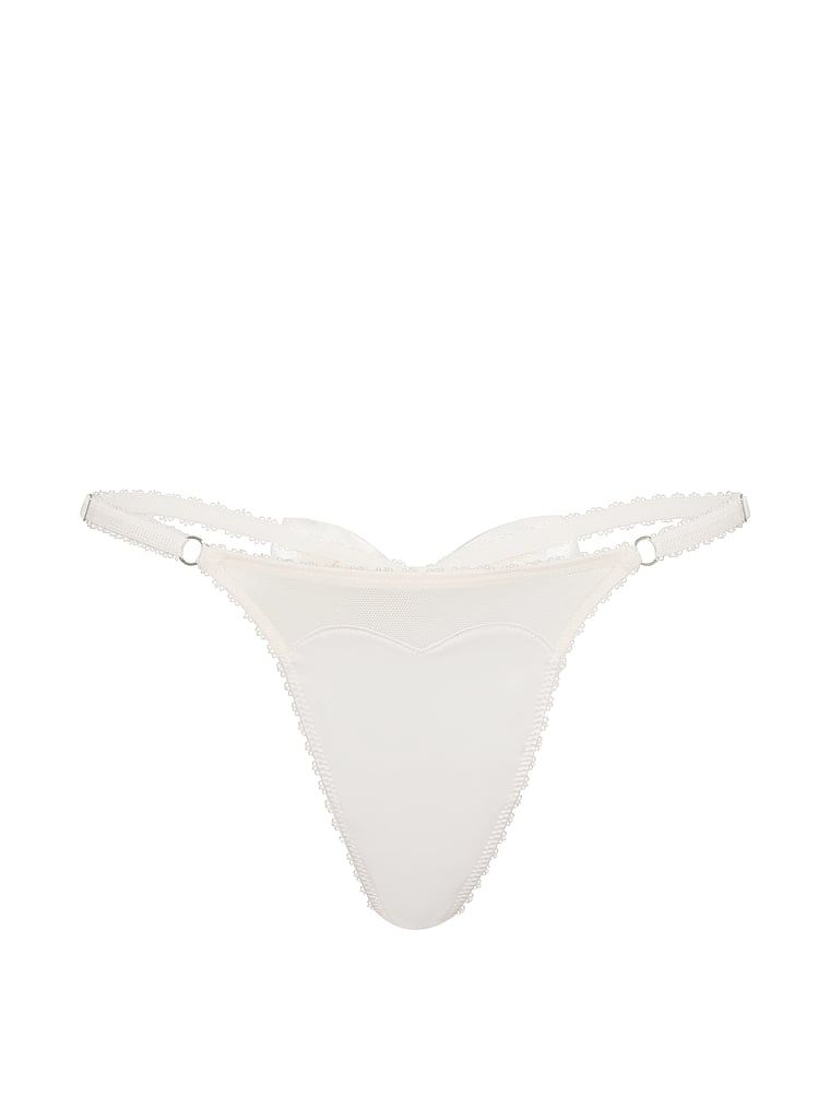 Stringi z kokardką z tyłu dla panny młodej Bride Tease Bow Bridal. Produkt ma kolor biały i pochodzi z kolekcji Victoria's Secret. 