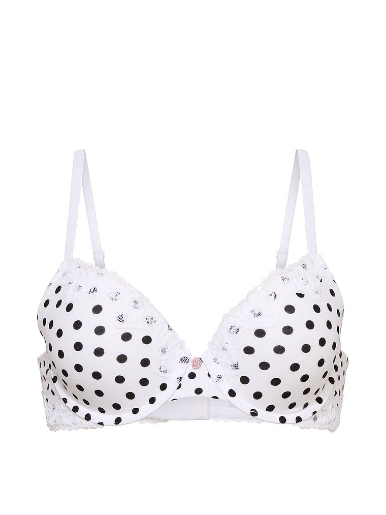 Biustonosz push-up bawełniany Perfect Shape. Produkt jest wzorzysty i pochodzi z kolekcji T-shirt. 