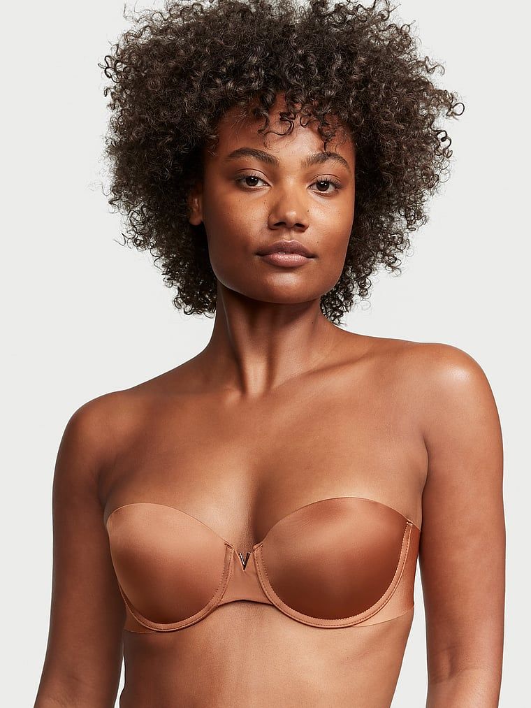 Victoria's Secret Bare Biustonosz lekko usztywniany bez ramiączek Strapless