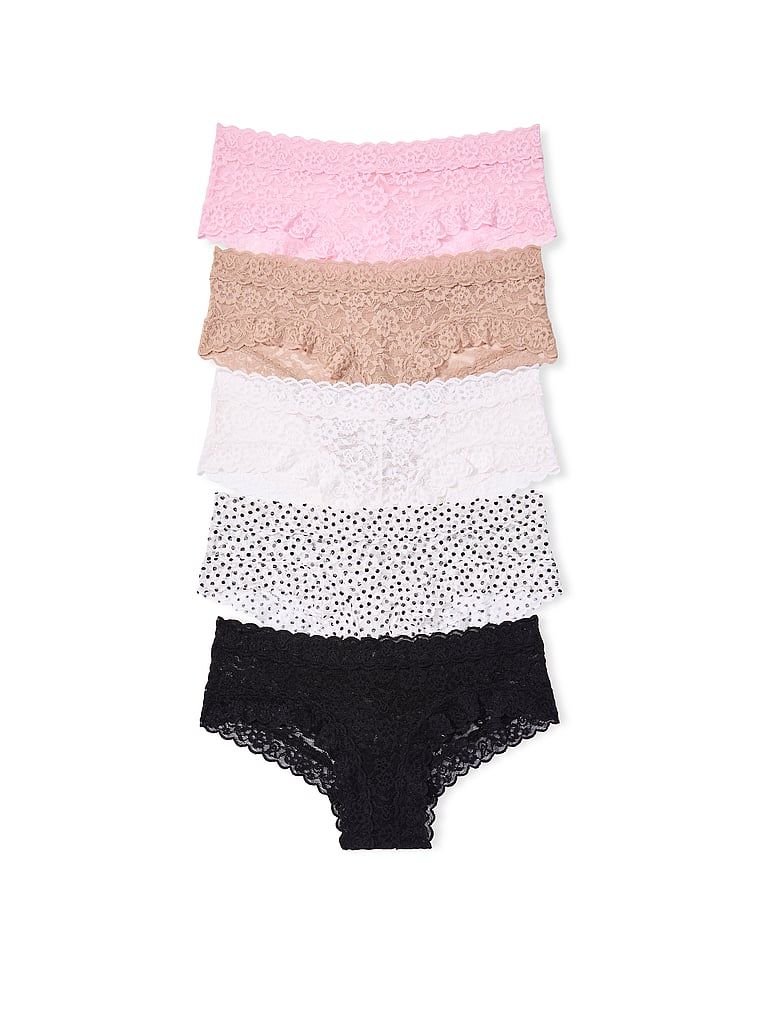 Victoria's Secret Zestaw majtek koronkowych Cheeky - 5 sztuk