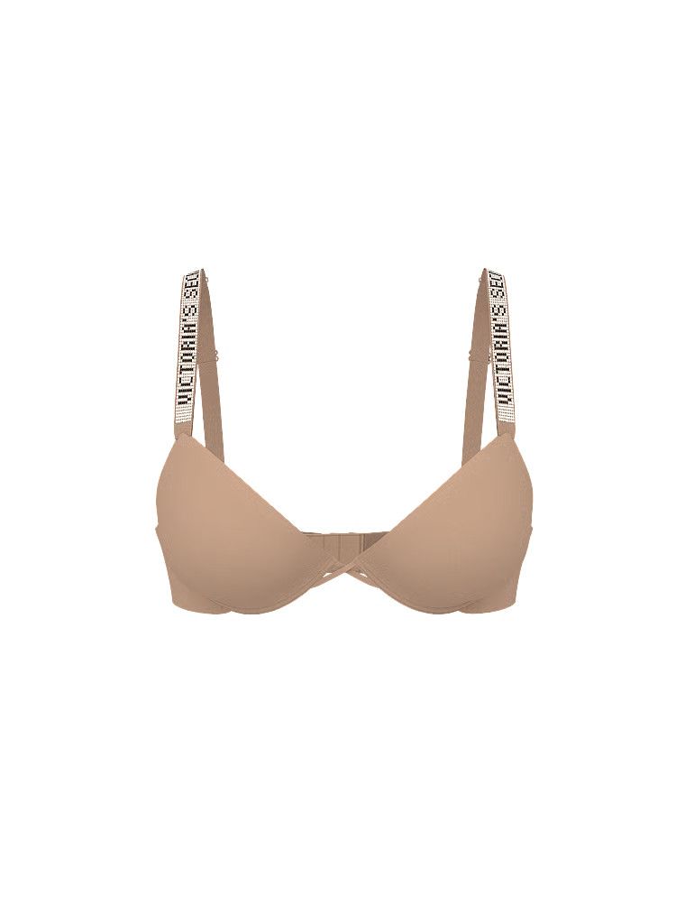 Very Sexy Biustonosz lekko usztywniany z błyszczącymi ramiączkami Shine Strap Demi