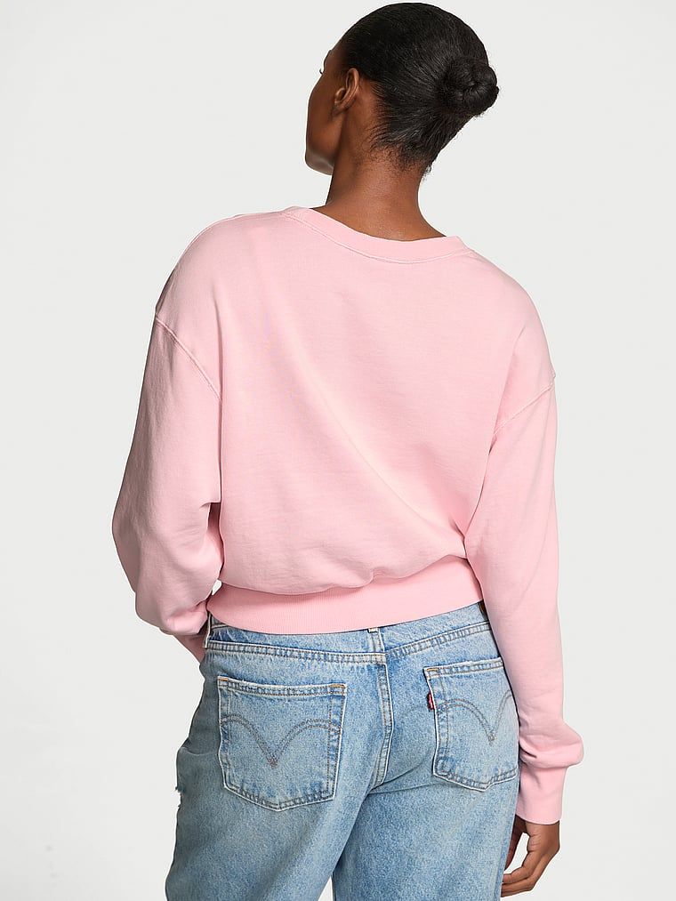 Bluza o krótkim kroju Obsessed Terry. Produkt ma kolor różowy i pochodzi z kolekcji Angel Essentials. 