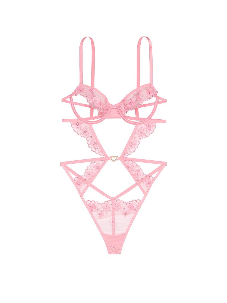 Body z otwartymi miseczkami Pretty Petals. Produkt jest wzorzysty i pochodzi z kolekcji Very Sexy. 