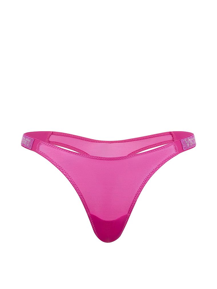 Stringi z błyszczącymi paskami Shine Strap. Produkt ma kolor różowy i pochodzi z kolekcji Very Sexy. 