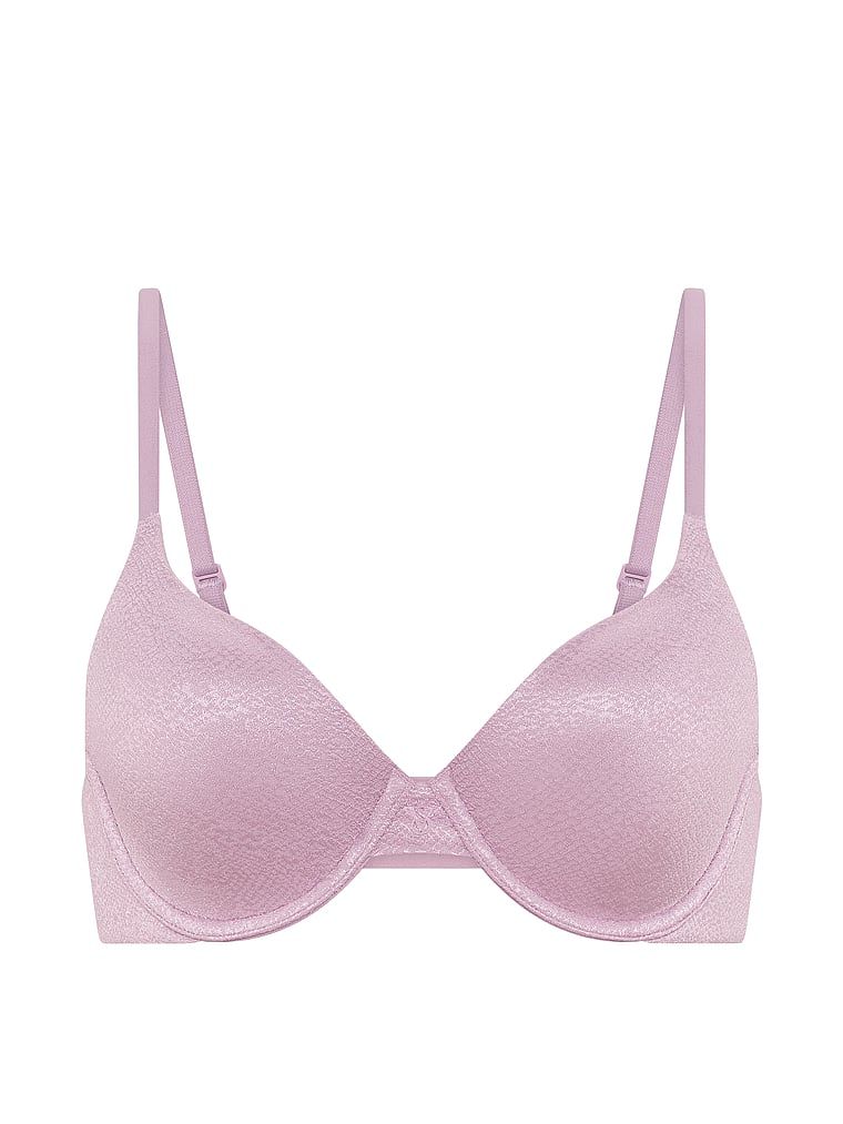 Biustonosz lekko usztywniany z mocno zabudowanymi miseczkami. Produkt ma kolor różowy i pochodzi z kolekcji Body by Victoria. 