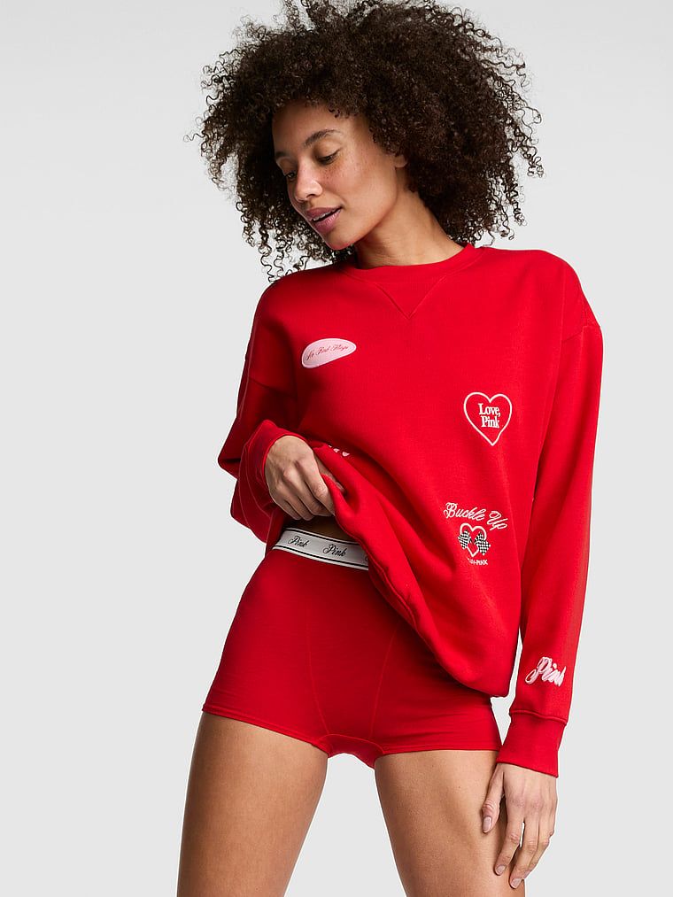 Bluza oversize Campus Fleece z okrągłym dekoltem