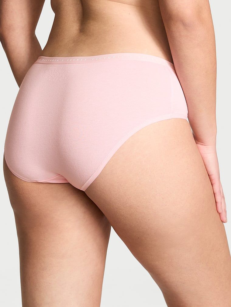 Majtki bawełniane Hiphugger. Produkt ma kolor różowy i pochodzi z kolekcji Victoria's Secret. 
