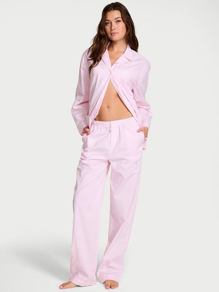 Piżama bawełniana Heritage Shine. Produkt jest wzorzysty i pochodzi z kolekcji Victoria's Secret. 