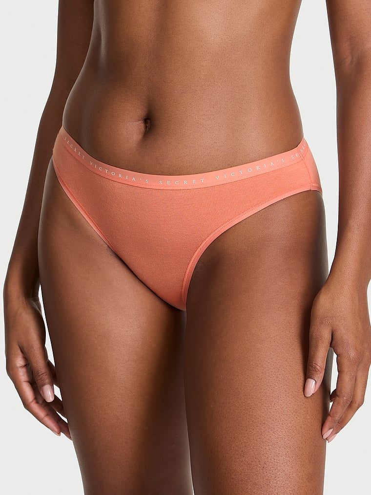Majtki bawełniane Bikini. Produkt ma kolor brązowy i pochodzi z kolekcji Victoria's Secret. 