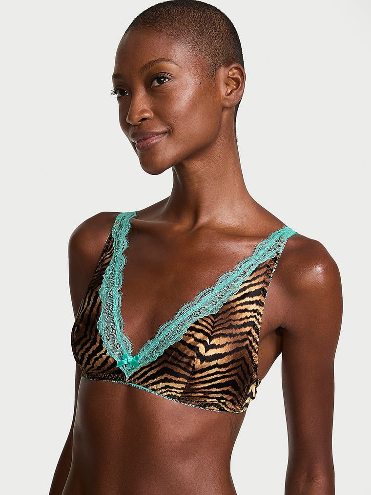 Victoria's Secret Biustonosz nieusztywniany bez fiszbin satynowy Tease