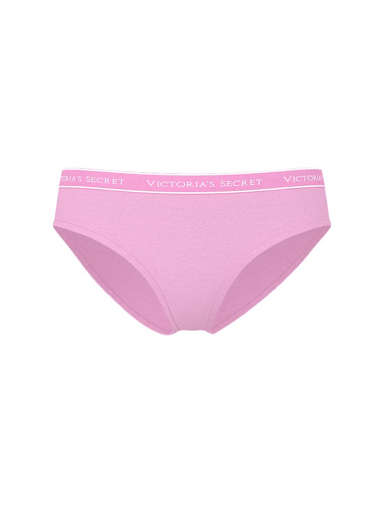 Majtki bawełniane z logo w talii Hiphugger. Produkt ma kolor purpurowy i pochodzi z kolekcji Cotton. 