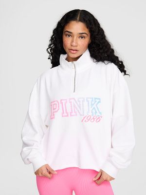 Bluza o prostym kroju z zamkiem 1/4 Campus Fleece