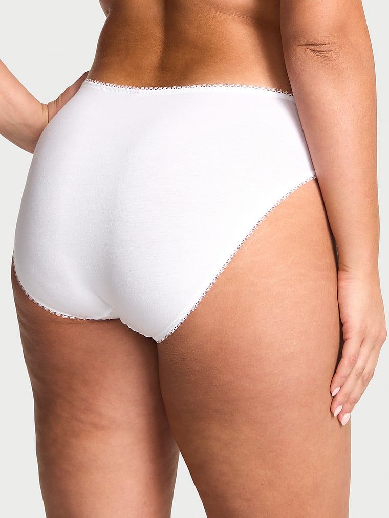 Majtki bawełniane figi Eyelet. Produkt ma kolor biały i pochodzi z kolekcji Victoria's Secret. 