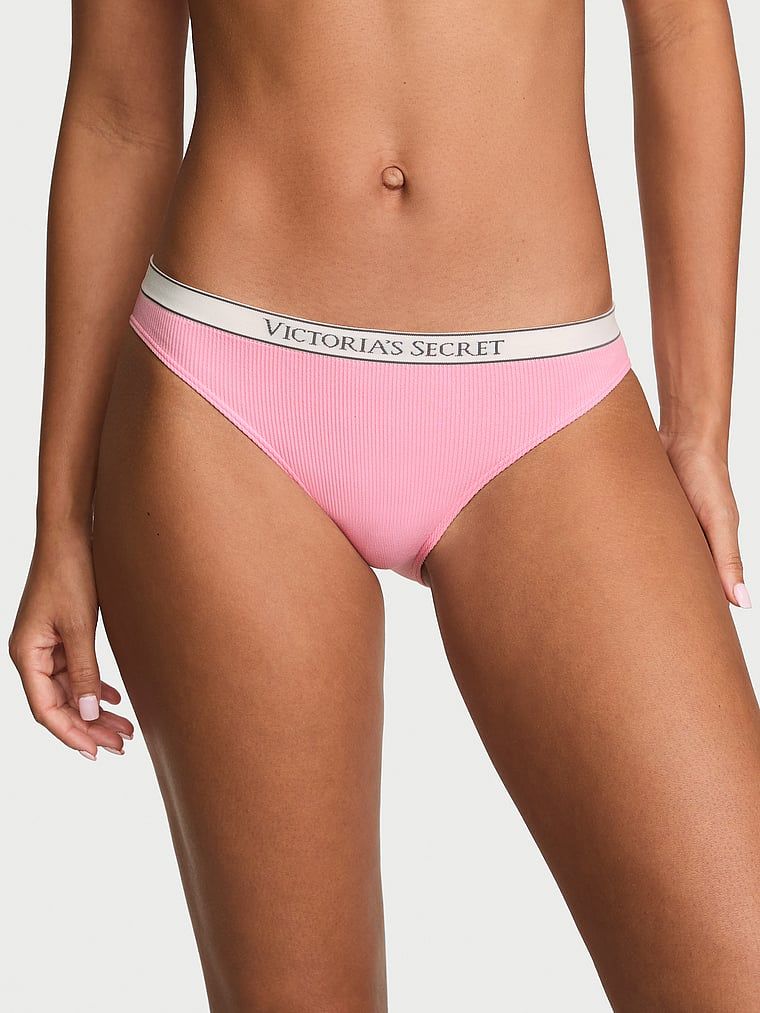 Majtki prążkowane z logo Seamless Rib Bikini. Produkt ma kolor wzorzysty i pochodzi z kolekcji Seamless. 