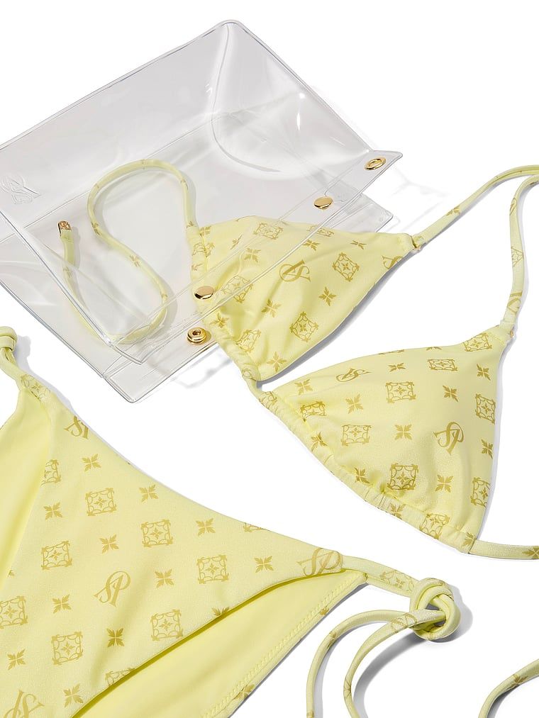 Zestaw bikini w opakowaniu - góra i dół BagKINI. Produkt jest wzorzysty i pochodzi z kolekcji Victoria's Secret Swim. 