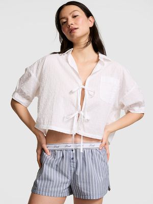 Koszulka do spania Coastal Cutie wiązana z przodu