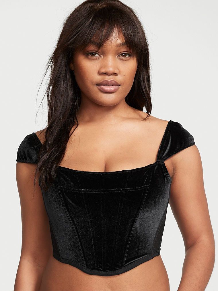 Dream Angels Top gorsetowy z weluru Velvet Corset