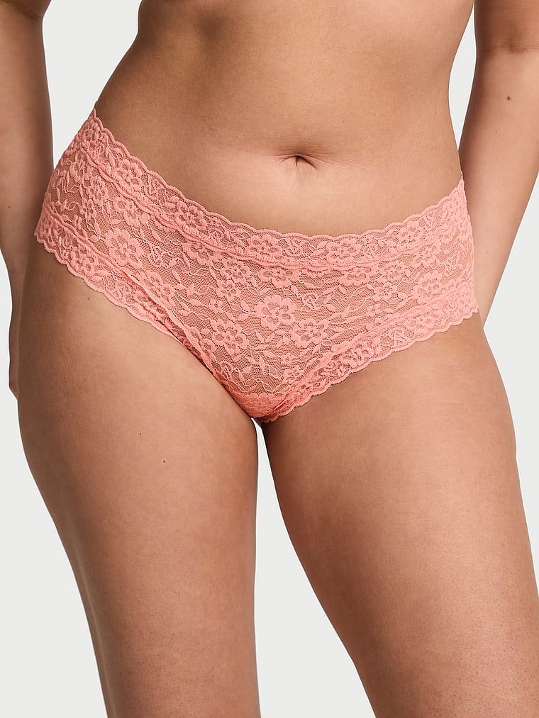 Majtki koronkowe z paseczkami z tyłu Blossom Cheeky. Produkt ma kolor pomarańczowy i pochodzi z kolekcji Lacie. 